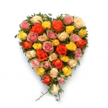 Blütenherz mit Rosen, Höhe 40 cm